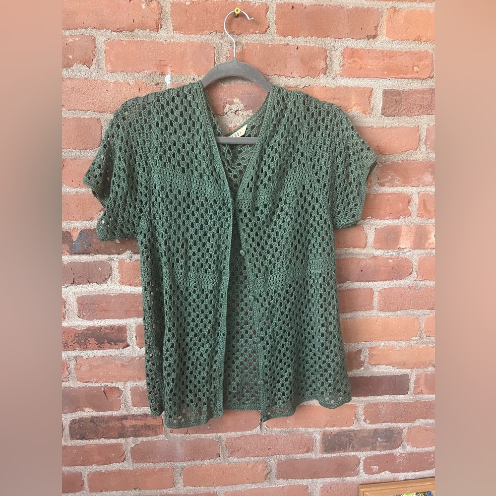 Teddi Olive Crochet Blouse